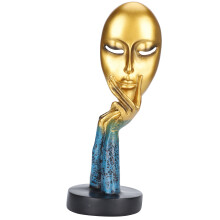 Scultura astratta di arte moderna, decorazione per la casa, in resina, intaglio fatto a mano, soprammobile decorativo, effetto tridimensionale,