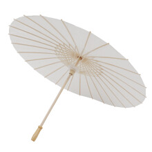 Kinesisk japansk dekorativ paraply hvit DIY-maling dekorativ paraply komfortable håndtak tilpassbart design multifunksjonell sjarm