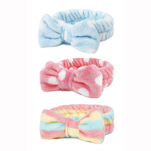 Μαλακή άνετη κορδέλα πλύσης προσώπου Terry Cloth, χαριτωμένο σχέδιο με τόξο