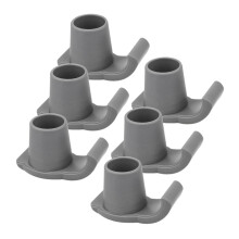 AntiSlip Walker Ski Glides 6Pack For Seniors, Fits Most Walkers, Nonstick Feet Pads, Safe Smooth Mobility