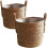 Wicker Planter Basket with Plastic Liner for Garden Decor and MultiPurpose Storage Use 5