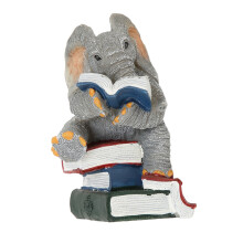 Adorable statue d'éléphant, symbole de chance, figurine réaliste pour la décoration intérieure et extérieure, sculpture en résine peinte à la
