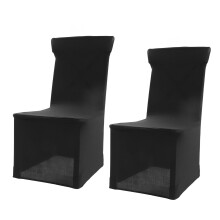 Housse de chaise extensible en spandex avec poches pour les pieds, idéale pour les mariages et les fêtes. Taille universelle, confortable et