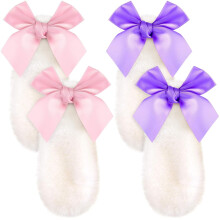 Elegant en leuk, cosplay-accessoires voor dames en heren voor themafeesten: pluche oortjes met een snoepkleurige strik als decoratie voor een unieke
