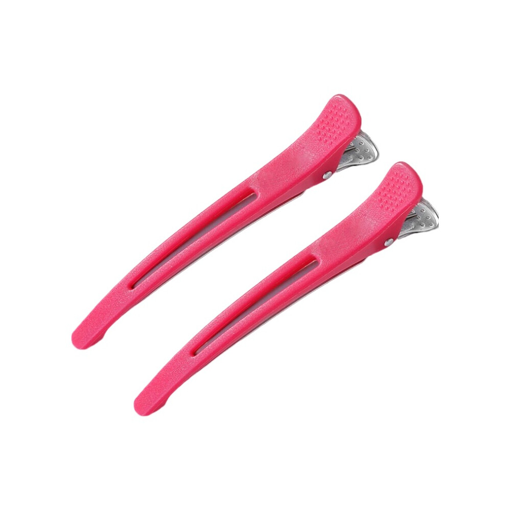 Salon and Home Hair Cutting Clips, Non Slip Duck Billed Hair Clips with Silicone Band, Multifunctional Use Hair Clips for Styling (6PCS)