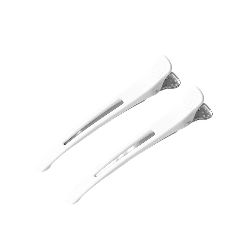 6PCS Salon and Home Hair Cutting Clips, Non Slip Duck Billed Hair Clips, No-Trace Duck Billed Hair Clips with Silicone Band, Professional Hair Clips f