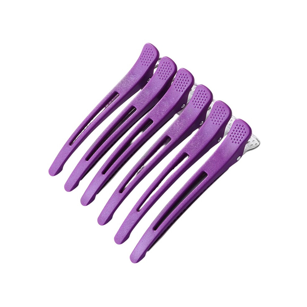 Salon-Grade Hair Styling Clips, Non Slip Duck Billed Hair Clips with Silicone Band, Suitable for All Hair Types (6PCS)