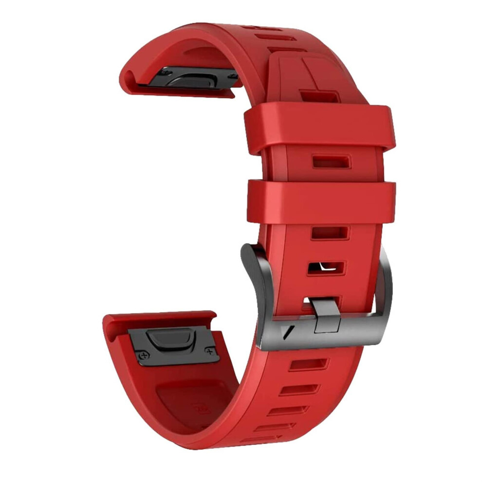 26Mm Quickfit Silicone Watch Band For Garmin Fenix 7X, Soft Flexible Replacement Strap With Secure Buckle 9099447337832