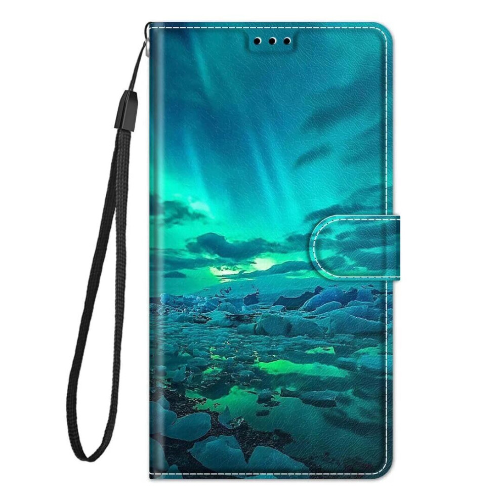 Leather Case For Motorola Moto G05 Shockproof Flip Folio Wallet With Magnetic Clasp Stand Card Holder Aurora Green 9199774191449