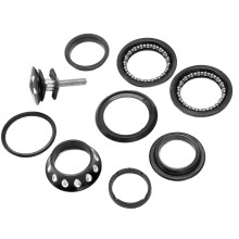 Black Drop Shape Mountain Bike Headset Metal Tapered Head Tube Set