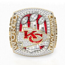 Fantasy Football Championship Ring, Zinc Alloy Championship Trophy for Sports Enthusiasts, Official NFL Super Bowl Ring Kansas City Chiefs Design Symb
