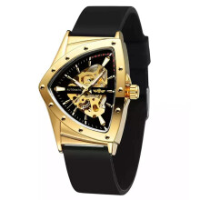 Automatic Watch for Men with Hollow Skeleton Design, Luminous Hands and Anti Scratch Mirror Material, Waterproof Mechanical Timepiece Featuring Self W
