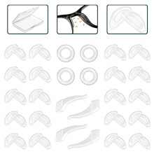 Replace Nose Pads, Comfortable and Secure Eyeglasses Nose Pads with Anti-Slip Adhesive for Everyday Wear, Soft Silicone Nose Pads with Increased Heigh