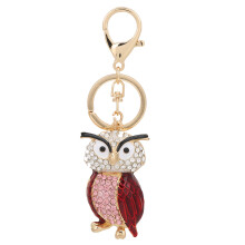 Owl Pendant Keychain Accessory, Elegant and Vivid Design Crystal Rhinestone Pendant, Ideal Gift for Women Girls, Fashionable Hollow Design for Wallet
