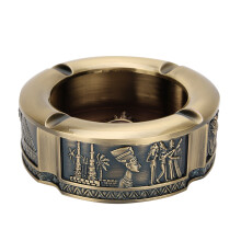 Brass Ashtray Vintage Style Ashtray Retro Metal Tabletop Ashtray Decorative Portable Windproof Ashtray Fine Craftsmanship Cigar Cigarette Holder For H