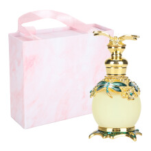 Decorative And Elegant Glass Perfume Bottle Empty Vintage Scent Vial With Rhinestone Accents And Confetti Fill Travel Size Refillable Bottle For