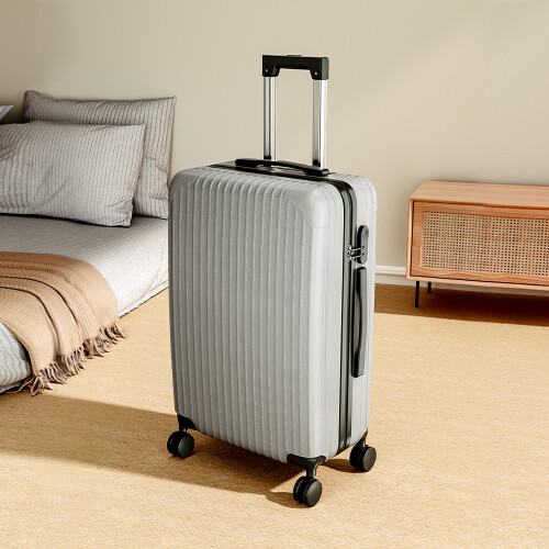 Living And Home 28 Inch Grey Hardshell Spinner Luggage Travel Suitcase 1