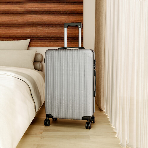 Living And Home 28 Inch Grey Hardshell Spinner Luggage Travel Suitcase 2