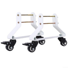 Radiator Casters Stand for Electric Heater 360 Degree Brake Wheels Mobile Pulley Bracket Heavy Duty Carbon Steel 2Pack