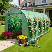 (19MM, 5X2X2M) BIRCHTREE Fully Galvanised Frame Polytunnel Greenhouse Pollytunnel Poly Tunnel