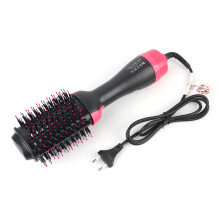 Hot Air Brush Hair Straightener and Curling Wand, Lightweight Blow Dryer Brush for Easy Handling and Travel, Professional Styling Tool with Negative