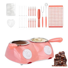 Chocolate Melting Pot with Dual Pots and Adjustable Temperature, Electric Warmer for Candy and Baking