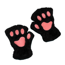 Cosplay Paw Gloves, Perfect Gift Cute Hand Gear Unique Design Faux Fur Plush Soft and Furry Material Gloves, Fingerless Bear Furry Paw Warm
