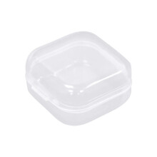 Liten fyrkantig ask för smycken och pärlor, förvaringslåda för smyckeskrokkomponenter med hållbar, inte lätt att bryta sönder, plastask för