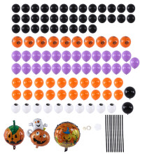 Kit de guirlande de ballons lavande, ballons noirs, décorations pour Halloween, ballons violet métallisé, ballons violet foncé, ballons violet