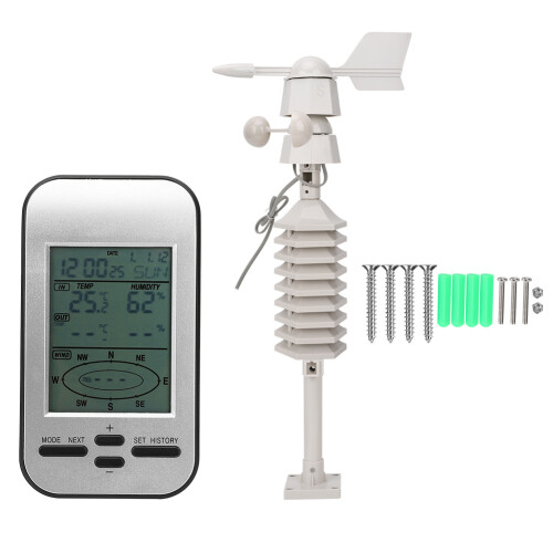 Environment Weather Station With Wireless Data Transmission Climate Data Logger Weather Forecast Function LCD Display Professional Thermo Hygrometer