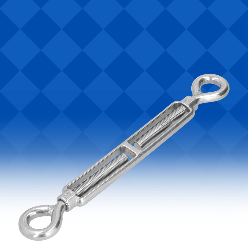 304 Stainless Steel Wire Rope Tensioner M16 Adjustable Turnbuckle Hook 4621377314383