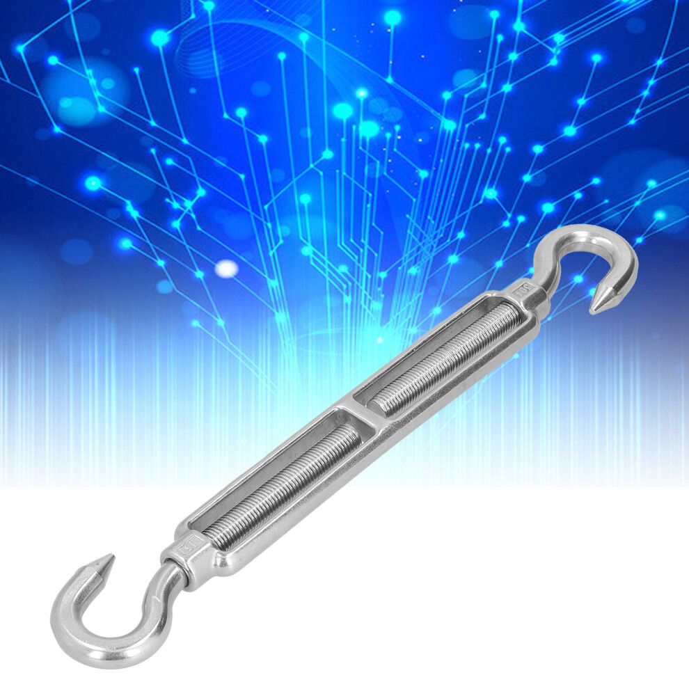 304 Stainless Steel Wire Rope Tensioner M16 Adjustable Turnbuckle 385-575Mm 8321377314456