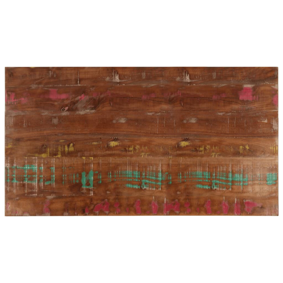 Vidaxl (Reclaimed Wood(Multicolour), 110 X 50 Cm) Table Top Replacement Board Dining Table Top Rectangular Solid Wood