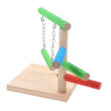 Parrot Perch Wooden Bird Cage Stand Stable Natural Wood for Indoor Parakeet Training