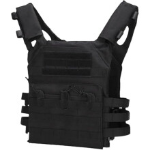 Tactical Vest Lightweight Chest Carrier Quick Adjustable One Size Black Paintball And Airsoft Games Outdoor Training
