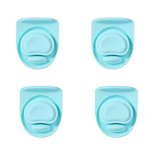 4Pcs Water Bottles Top Lid Gasket Leakproof Caps Mouth-Blue