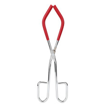 Pinza per becher da laboratorio di chimica, pinza per becher in metallo, pinza da laboratorio, manicotto antiscivolo in plastica, estremità
