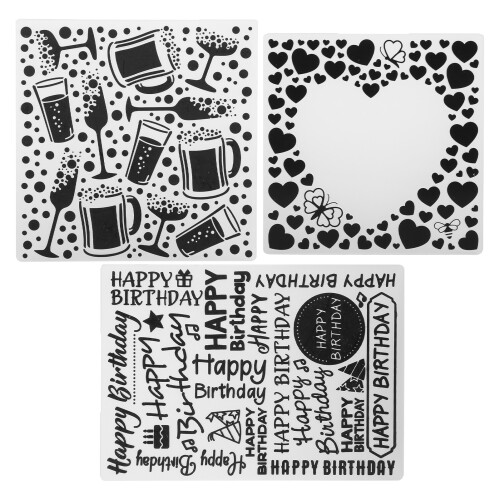 Πλαστικό πρότυπο για scrapbooking, σχεδιασμός λέξεων ευλογίας, ανάγλυφοι φάκελοι,