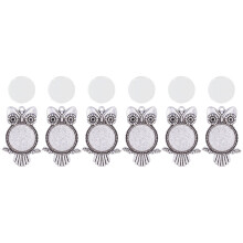 Plateaux Ă sertir pour la fabrication de bijoux, kit de plateaux Ă pendentifs avec motif animal et motif agrandi, plateau Ă pendentif en alliage
