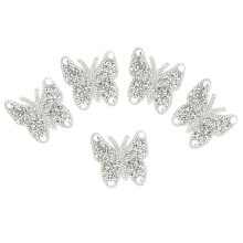 Adesivos autoadesivos de borboleta com strass, à prova d'água, com cristais brilhantes e delicados em formato de borboleta. Forte aderência.