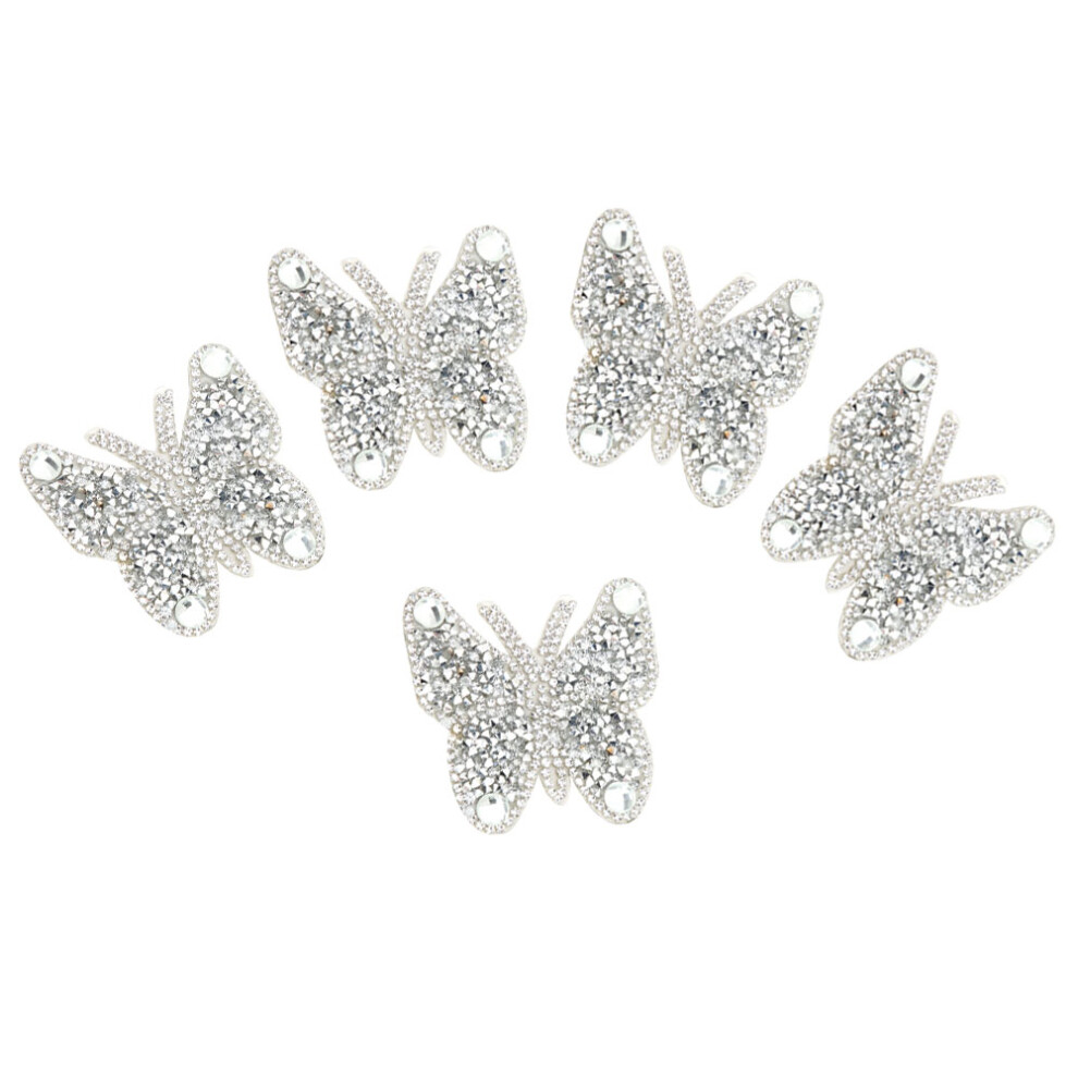 Waterproof Rhinestone Butterfly Decals Self Adhesive Crystal Rhinestone Cute Butterfly Shaped Shiny And Beautiful Strong Adhesion Exquisite Design