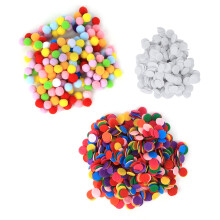 Mixing Color Plush Ball Craft Supplies, Perfect For Hawaiian Birthday Party Decorations, Fluffy Non Woven Fabric Ornaments for DIY Garlands Tassels