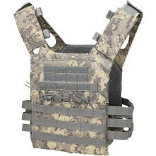Tactical Vest Lightweight Chest Carrier With MOLLE System, Adjustable Hunting Vest For Airsoft Paintball 35x45x20cm Grey
