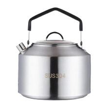 Camping Tea Kettle Stainless Steel Whistling 1500ml Portable Outdoor Kettle for Hiking Backpacking Compact Camp Cookware