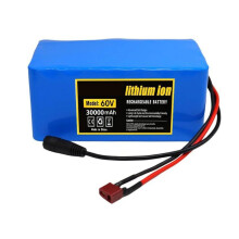 60V 30Ah Electric Bicycle Battery 16S2P LiIon Ebike Battery Pack Waterproof PVC Case With Charger XT90DC