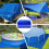 Pool Pad  Round Pool Floor Mat  Liner Padding Mat  Puncture Protection For Decking, Poolside, Backyard  Blue 2.45 m 3