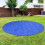 Pool Pad  Round Pool Floor Mat  Liner Padding Mat  Puncture Protection For Decking, Poolside, Backyard  Blue 2.45 m 2