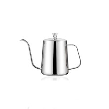 Coffee Maker 20oz Stainless Steel With Manual Drip Long Narrow Beak Small Camping Travel Outdoor Silver