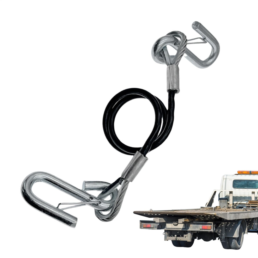 Tow Rope With Hooks 27.55Inch Load Bearing Adjustable Harness For Trailer Automobile Rv Outdoor Road Driving 9347817787023