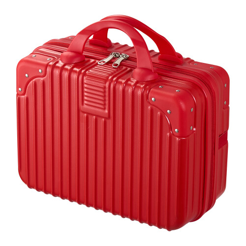 Living And Home Portable Hard Shell Handheld Makeup Travel Case, Red